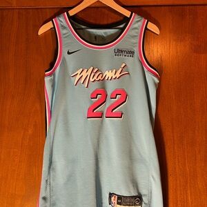Jimmy Butler Nike Dri-FIT Blue and Pink Jersey